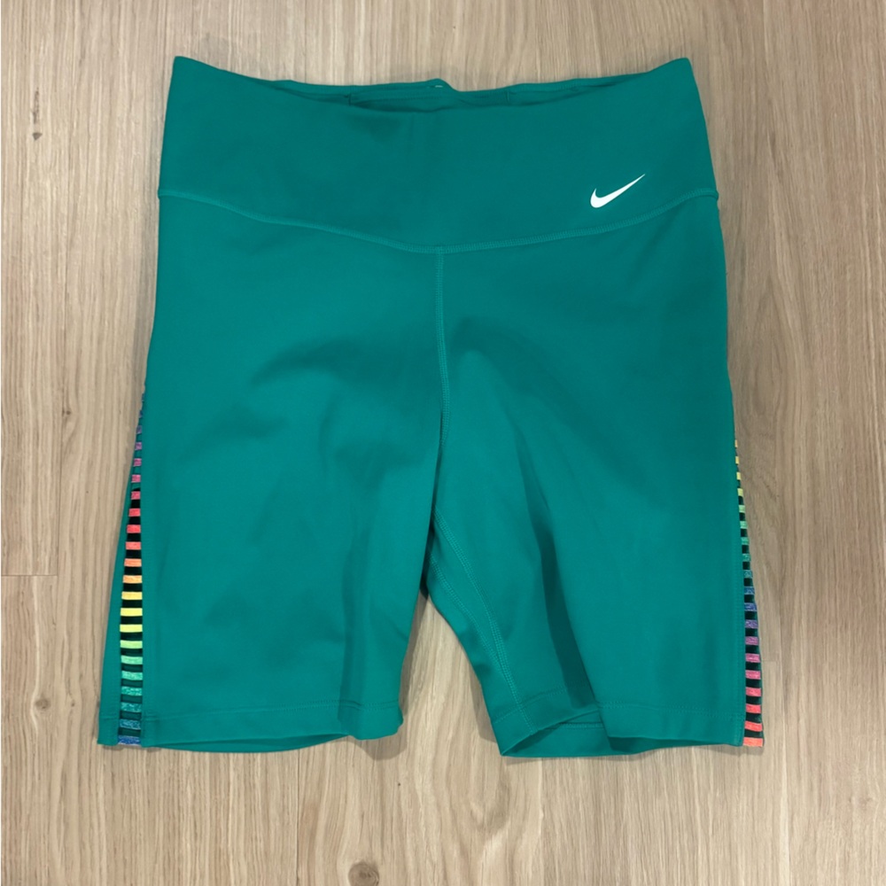 Nike Teal Shorts with Multicolor Trim